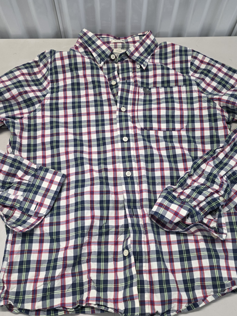 Abercrombie Fitch Muscle Button Down Shirt Men's Size XL